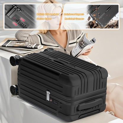 Krute Luggage Sets 2 Pieces PC+ABS Hardshell Suitcase with Spinner Wheels TSA Lock Carry On Suitcase Set 20+28 Inch Luggages