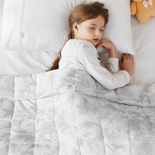 L'AGRATY Weighted Blanket - 36"x48" 5lbs Weighted Blanket Microfiber Material with Glass Beads Small Blanket for All-Season Summer Fall Winter Soft Thick Blanket