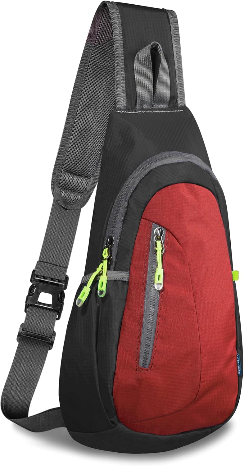 TITECOUGO Small Sling Bag, Lightweight Crossbody Backpack for Men Women, Shoulder Bag for Sports and Outdoor