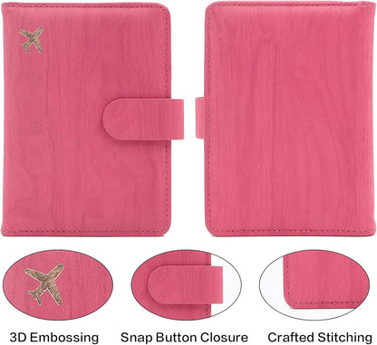 Melsbrinna Rfid Passport Holder for Travel women/Men, Cute Passport Wallet Rfid Blocking Card Slots, Rfid Passport Cover/CaseTravel Wallet, Passport Book Holder (1, Pink1)