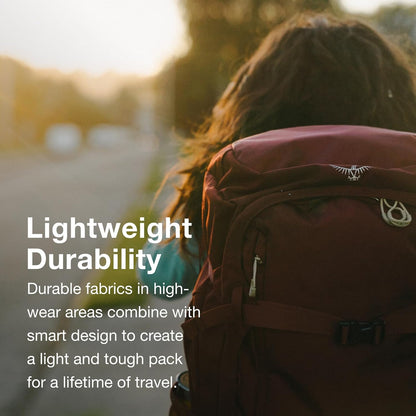 Osprey Fairview 55L Women's Travel Backpack, Zircon Red