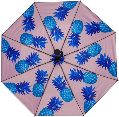 LLanxiry Compact Travel Umbrella, Mini Windproof Umbrellas for Rain & Sun, Small Lightweight Outdoor UV Umbrella, Portable Folding Umbrellas for Travel