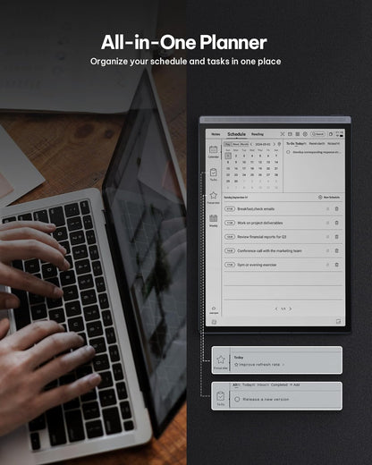 AINOTE Air 2 Bundle – 8.2" E Ink AI Note-taking Tablet with Stylus, 4096 Pressure Levels, Digital Notebook with Voice-to-Text Transcription, Multi-languages Support, Ideal for Meetings & Study