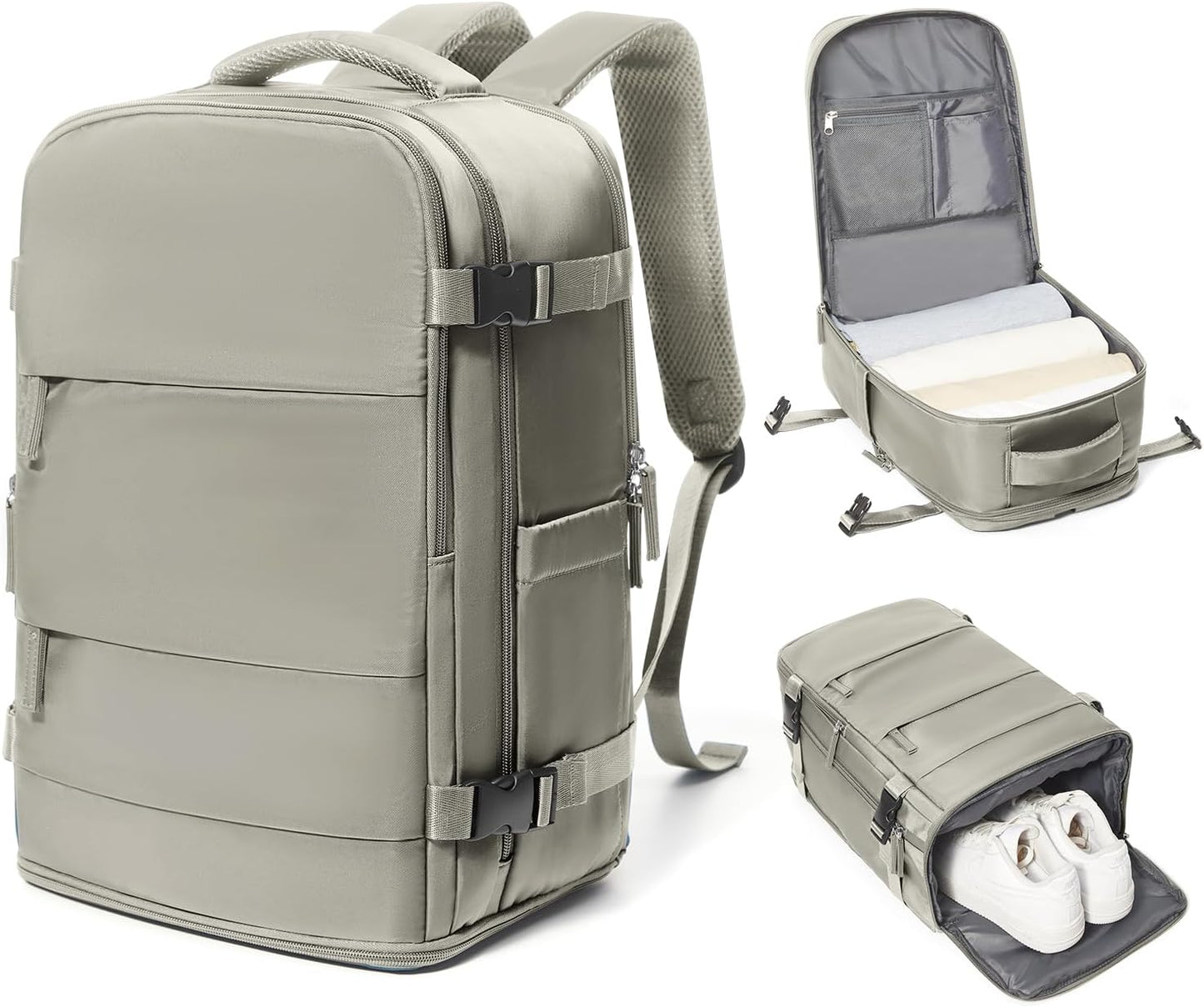 coowoz Travel Backpack Carry On for Women Man Gym Backpacks with Laptop Compartment Mochila de Viaje Teacher Personal Item Backpack Rucksack Airplane Accessories Must Haves Brown Small