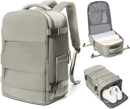 coowoz Travel Backpack Carry On for Women Man Gym Backpacks with Laptop Compartment Mochila de Viaje Teacher Personal Item Backpack Rucksack Airplane Accessories Must Haves Brown Small