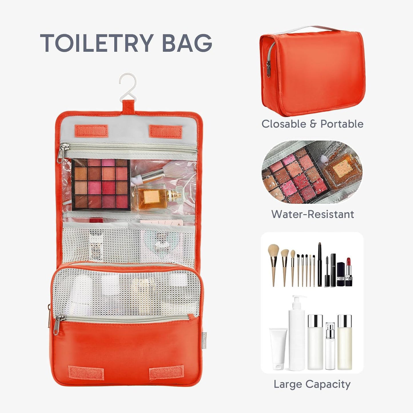 ALL INCLUDED 10 Set Sturdy Packing Cubes for Suitcases,OlarHike Travel Essentials,UPGRADED Anti-Tear Stitching, NEW Improved Luggage Packing Organizers for Travel Accessories (Orange)