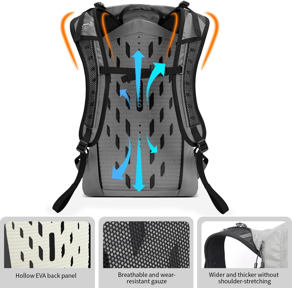 Hiking Hydration Backpack with 3l Water Bladder for Women and Men 25L Water Backpack for Hiking, Cycling, Climbing, Camping
