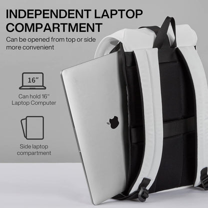 mixi Travel Laptop Backpack for Women & Men Carry On Backpack fits 16'' Laptop, Waterproof Lightweight Casual Hiking Weekender Bags Rucksack,17 Inch, Interstellar White