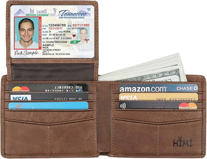 Wallet for Men-Genuine Leather RFID Blocking Bifold Stylish Wallet - Image 4