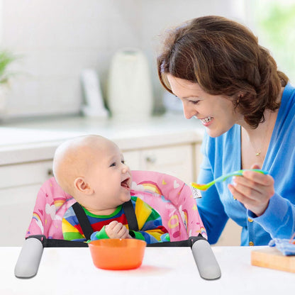 Hook On Chair, VEEYOO Clip On High Chair Folding Fast Table Chair with Storage Bag, Portable Baby Feeding Seat Attach to Table for Home and Travel