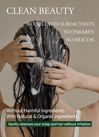 laferme Laminaria Shampoo with Organic Ingredient, Korean Clarifying Shampoo, Hydrating for Dry Hair, Strengthening for Weak Hair, Sulfate & Paraben free, For Women & Men (16.9 FL. OZ., White Musk)