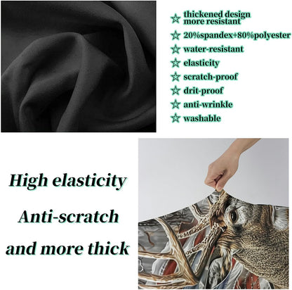 Luggage Cover + Tag, Camo Deer Flag Travel Suitcase Protector for 24 inch Luggage (M) with Concealed Zipper, Washable Elastic Cloth, Dustproof, Anti-Scratch