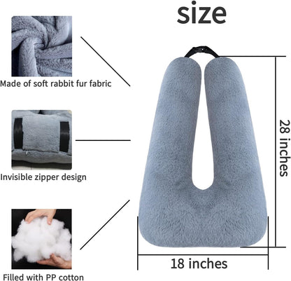 Travel Pillow Car Pillow Kid Car Sleeping The Sleeping Aid for Adults and Kids on Road Trips Kids Travel Pillow Gray
