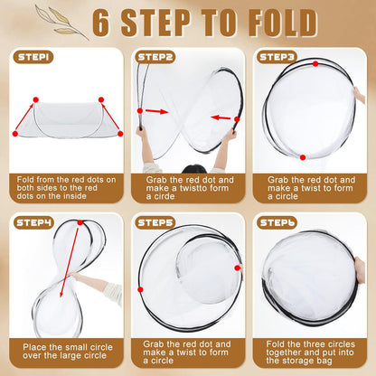 2 Pcs Large Pop up Mosquito Tent Portable Foldable Mosquito Bug Net for Bed Camping Travel Patio Outdoor 78 * 31 * 22 Inch Bug Netting Mesh Tent Canopy for Adults Baby Bedroom