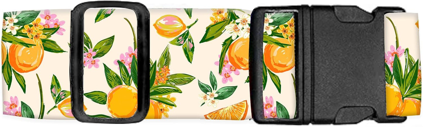 Luggage Straps for Suitcases Travel Belt Accessories, Cute Suitcase Strap, Adjustable Luggage Belt Strap, Heavy Duty with Quick-Release Buckle Luggage Strap Cute Orange