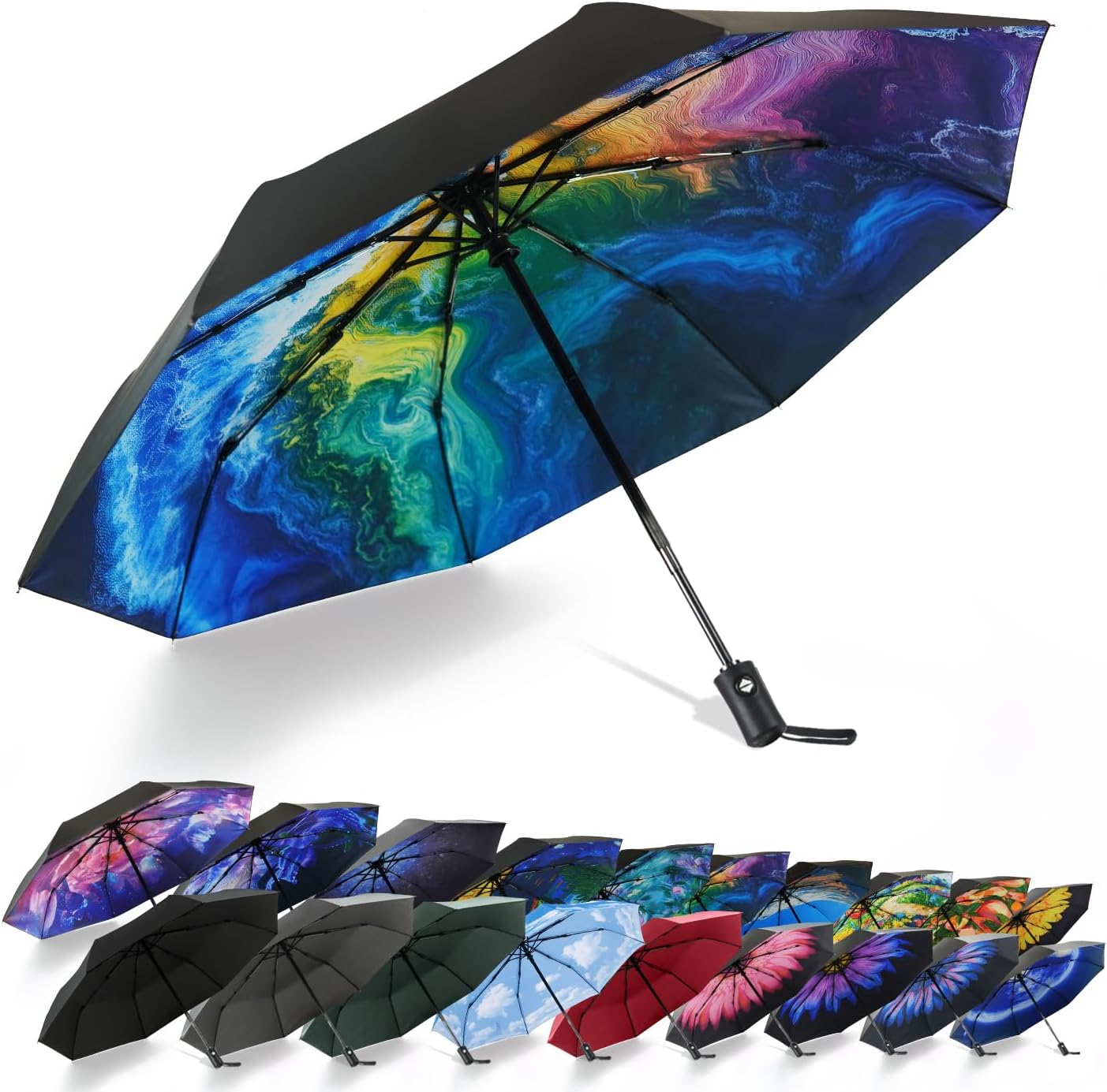 SY COMPACT Travel Umbrella Windproof Automatic Umbrellas Small Compact UV Sun Protection Factory Outlet Umbrella