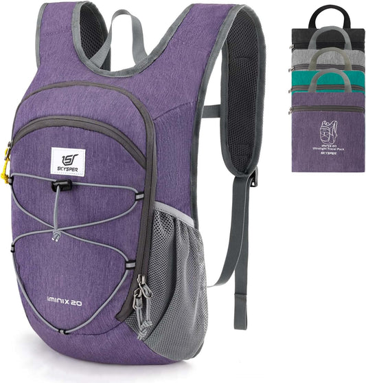SKYSPER 15L/20L Foldable Hiking Backpack Lightweight Packable Travel Daypack with Chest Strap Small Folding Pack for Walking