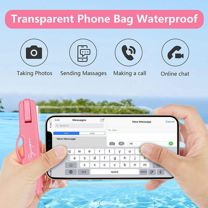 Waterproof Phone Pouch Bag - 7.5in Water Proof Cell Phone Case for Beach Travel Must Haves, IPX8 Dry Bag with Lanyard for iPhone 16 15 Pro Max Galaxy S24+ Pixel 8, Cruise Ship Essentials
