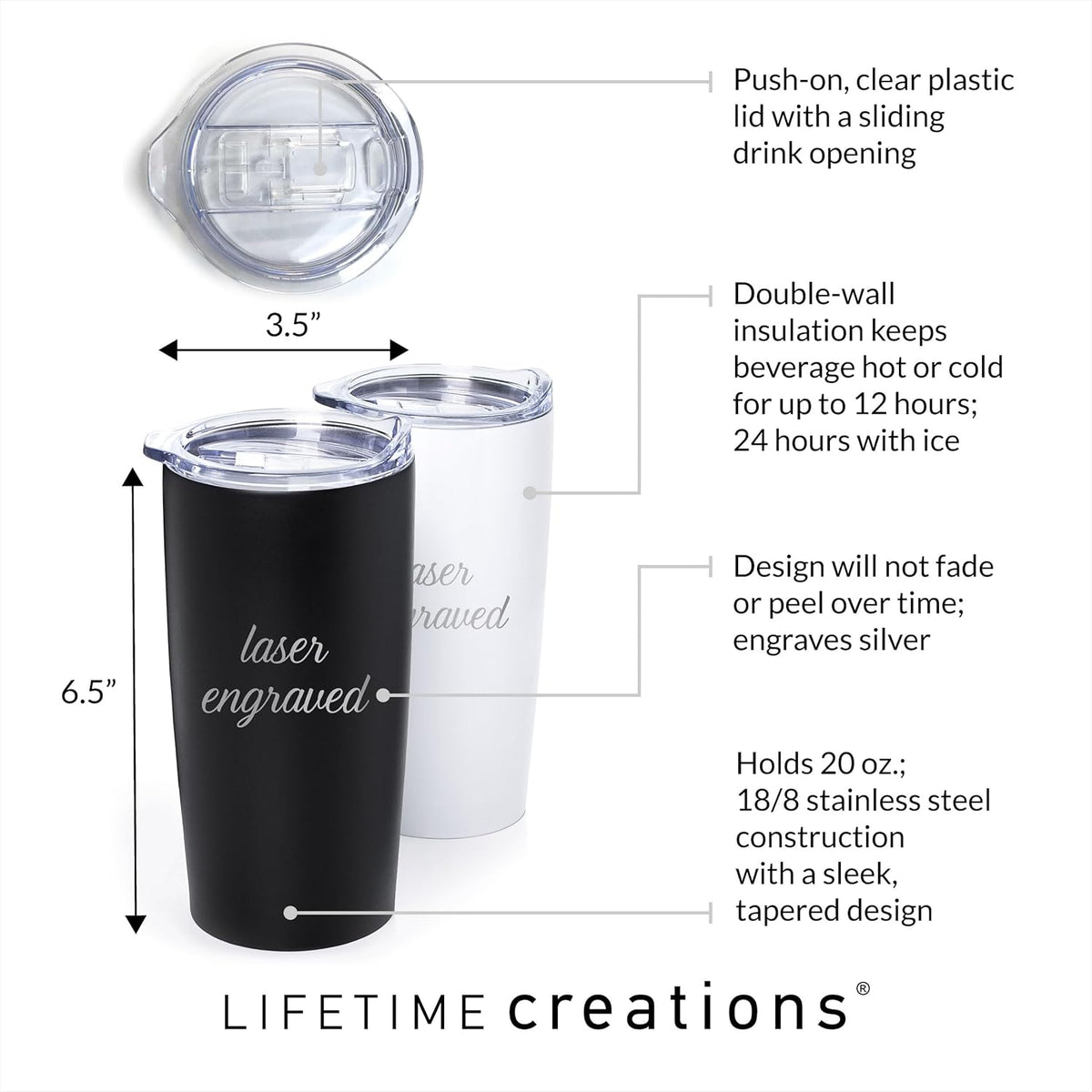 Lifetime Creations Engraved Baseball Coach Tumbler: Baseball Coach Gifts, Baseball Coach Thank You Gift Ideas, Appreciation Gift, Insulated Stainless Steel (Matte Black, 20 Ounce Travel Mug)