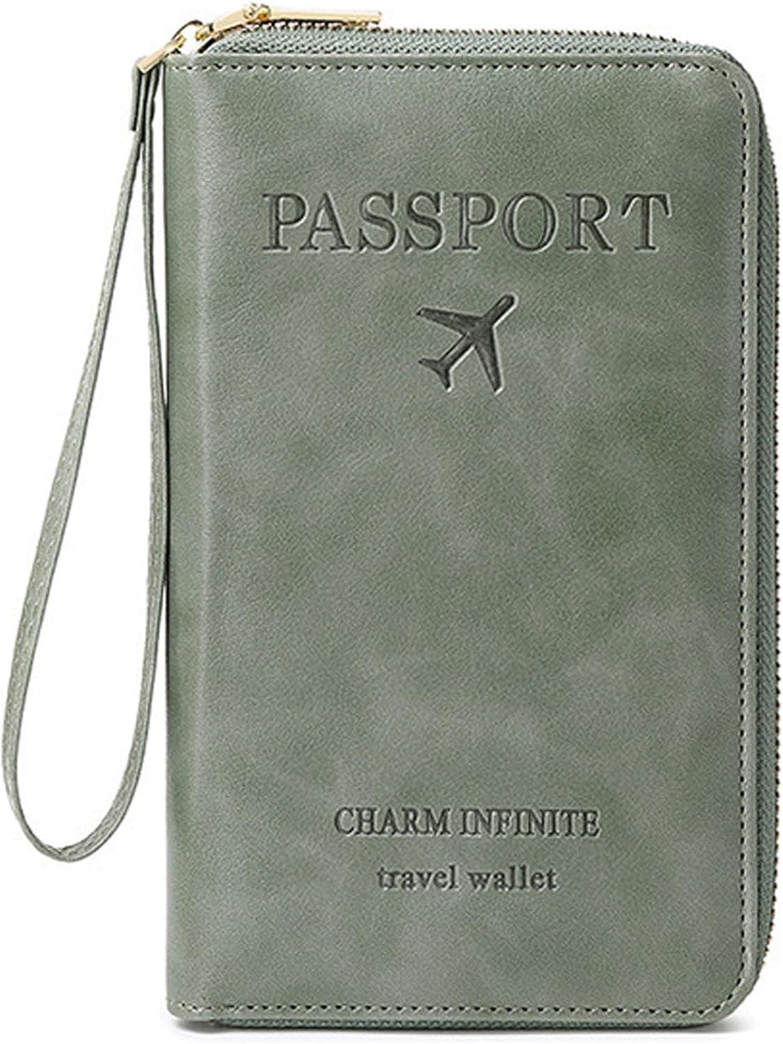 Multi-Function RFID Travel Passport Wallet with Phone Pocket - Ultimate Passport Holder for Women & Men | Holds Phones, Passports, Cash, Cards & Boarding Passes (Green)