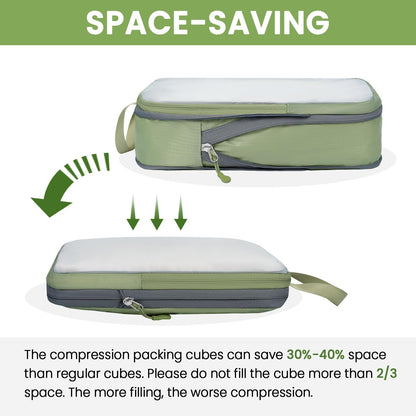 BAGAIL 6 Set Ultralight Compression Packing Cubes Packing Organizer for Travel Accessories Luggage Suitcase Backpack