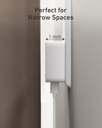 Nekmit 67W Flat USB C Charger Block, 3-Port GaN Fast Wall Charger, USB C Wall Plug for MacBook Pro/Air, iPad, iPhone, Galaxy and More