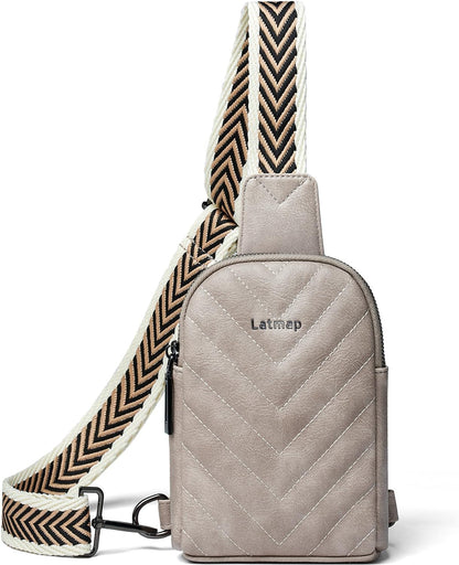 7L Sling Bag for Women Men Leather Small Sling Backpack Daypack Anti Theft Fanny Pack Crossbody Purse Travel