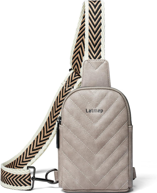 7L Sling Bag for Women Men Leather Small Sling Backpack Daypack Anti Theft Fanny Pack Crossbody Purse Travel