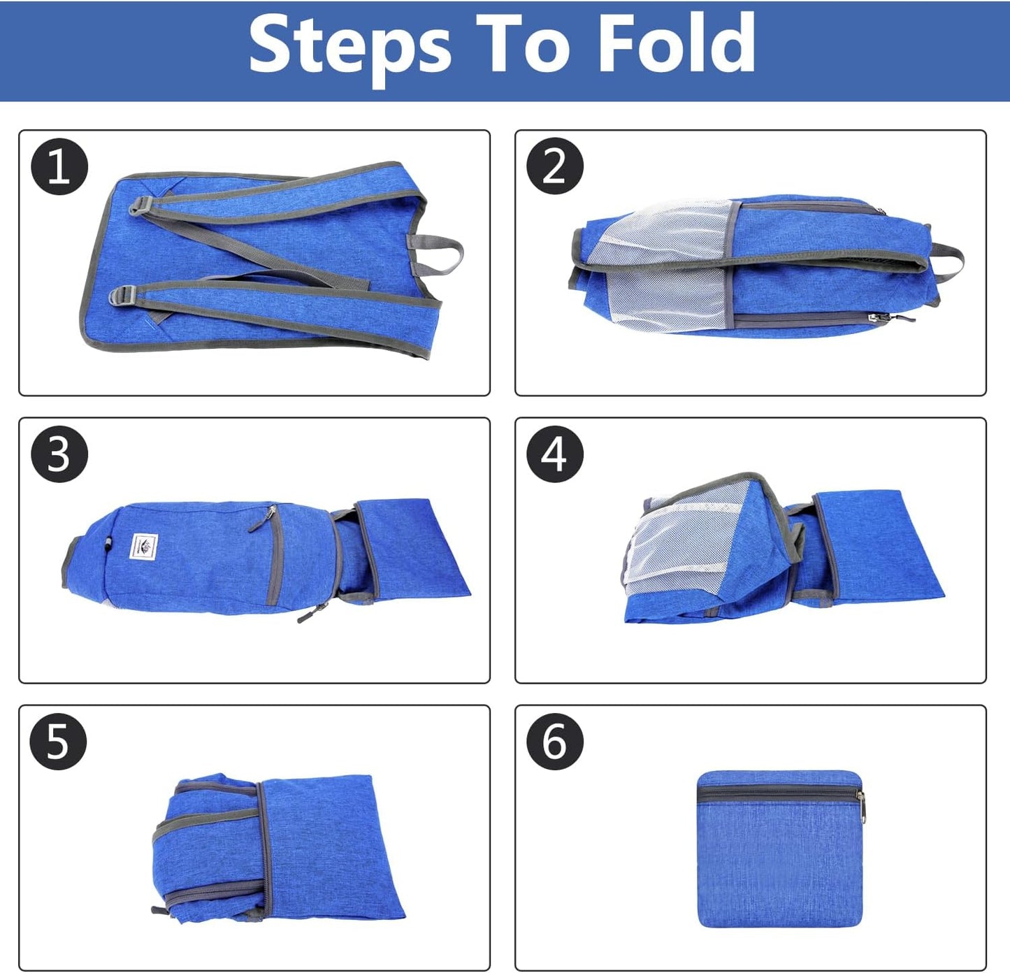 Esup 15L Lightweight Hiking Backpack Foldable Small Travel Backpack Packable Camping Backpack for Women Men (Sky blue)