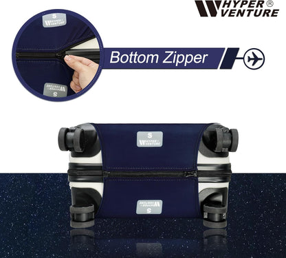 HYPER VENTURE Washable Luggage Cover - Fashion Suitcase Protector Fits 31-32 Inch Luggage (Nightscape, XL)