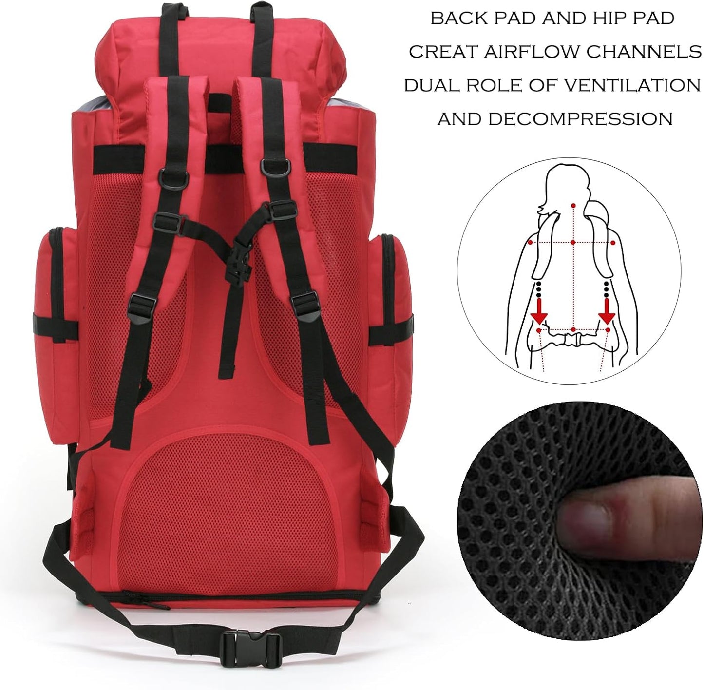 Hiking Backpack for Men 70L/100L Camping Backpack Military Rucksack Molle 3 Days Assault Pack for Climbing