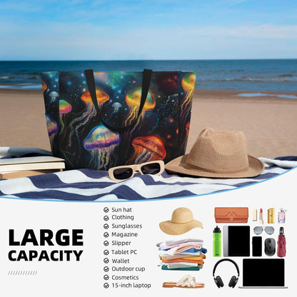 Beach Bag for Women Beach Tote Bag Waterproof Sandproof Large Bags with Zipper Big Capacity for Vacation Travel