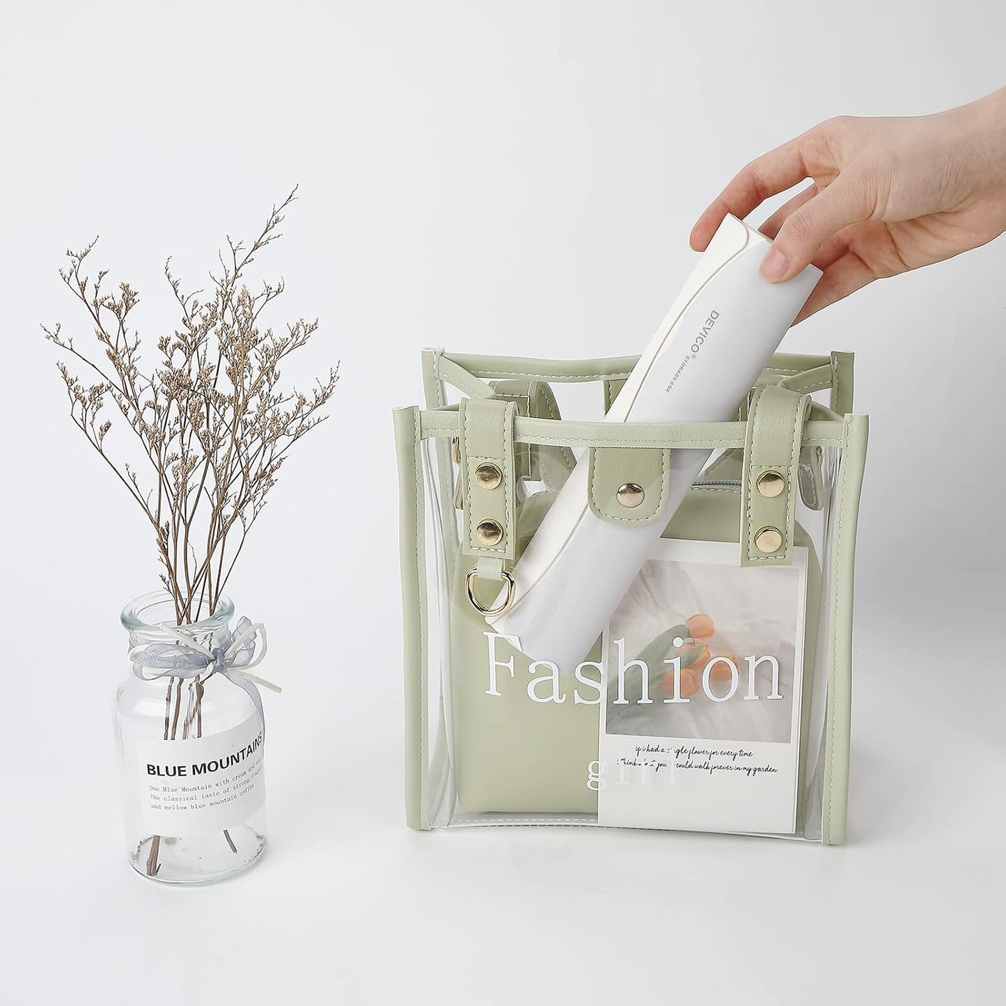 DEVICO Portable Travel Utensils with Case, Reusable Camping Silverware for Lunch, 18/8 Stainless Steel Cutlery Set (Gray)