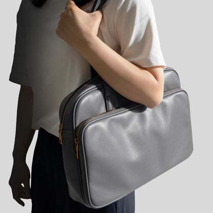 Laptop Tote for Men & Women 14Inch Computer Bags Briefcase Business Office Travel Work Handbag Carrying Bag with Large Front Pocket Color Grey