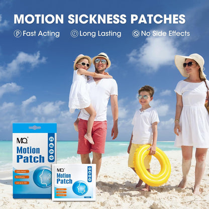 MQ Motion Sickness Patch,50 Count,Non Drowsy Sea Sickness Patches Behind Ear for Cruise Ship Travel, Waterproof Car Sick Patches Fast Acting & Long Last 72H