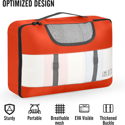 Veken 10 Set Packing Cubes for Travel Essential, Suitcase Organizer Bags in 4 Sizes, Carry-On Luggage Accessories with Large Laundry & Hanging Toiletry Bag, Must-Have for Airplane, Road Trip & Camping