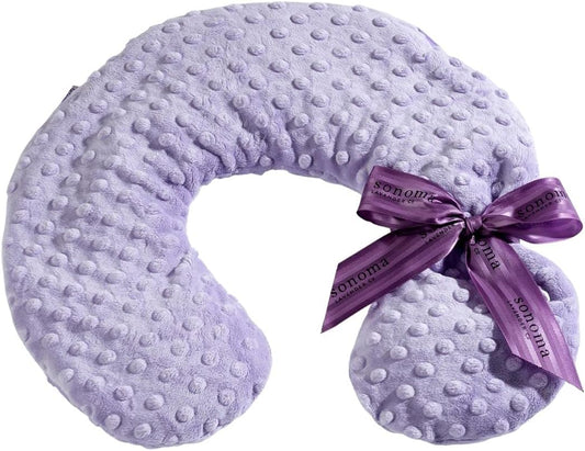 Sonoma Lavender Luxury Lavender Heatable/Chillable Neck Pillow, Microwaveable for Neck and Shoulders with Removable Washable Covers, Great for Relaxation and Pain Relief (Lilac Dot)