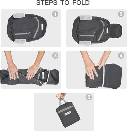 35L Foldable Waterproof Backpack For Outdoor Sports Travel Inside Wet Clothes Compartment Packable For Multiple