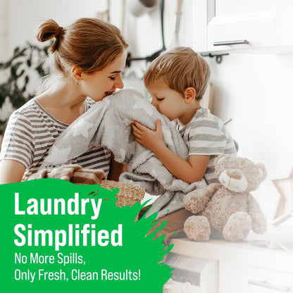 Rockin' Green Travel Laundry Detergent Sheets - Mess-Free Laundry Sheets Detergent Powerful Cleaning with Sodium Bicarbonate - Easily Dissolvable Laundry Soap Sheet (104 Loads, AC/DSea Breeze)