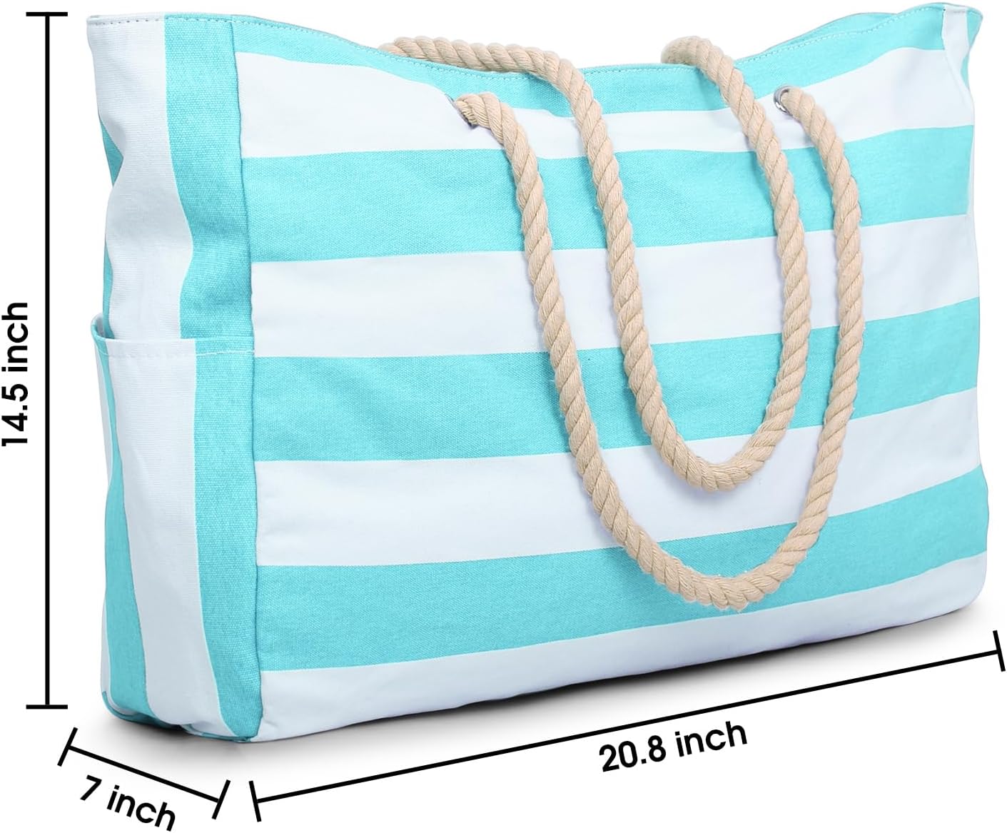 Becokan Beach Bag Large Beach Tote Bag for Women Waterproof Sandproof Swim Pool Bag With Zipper