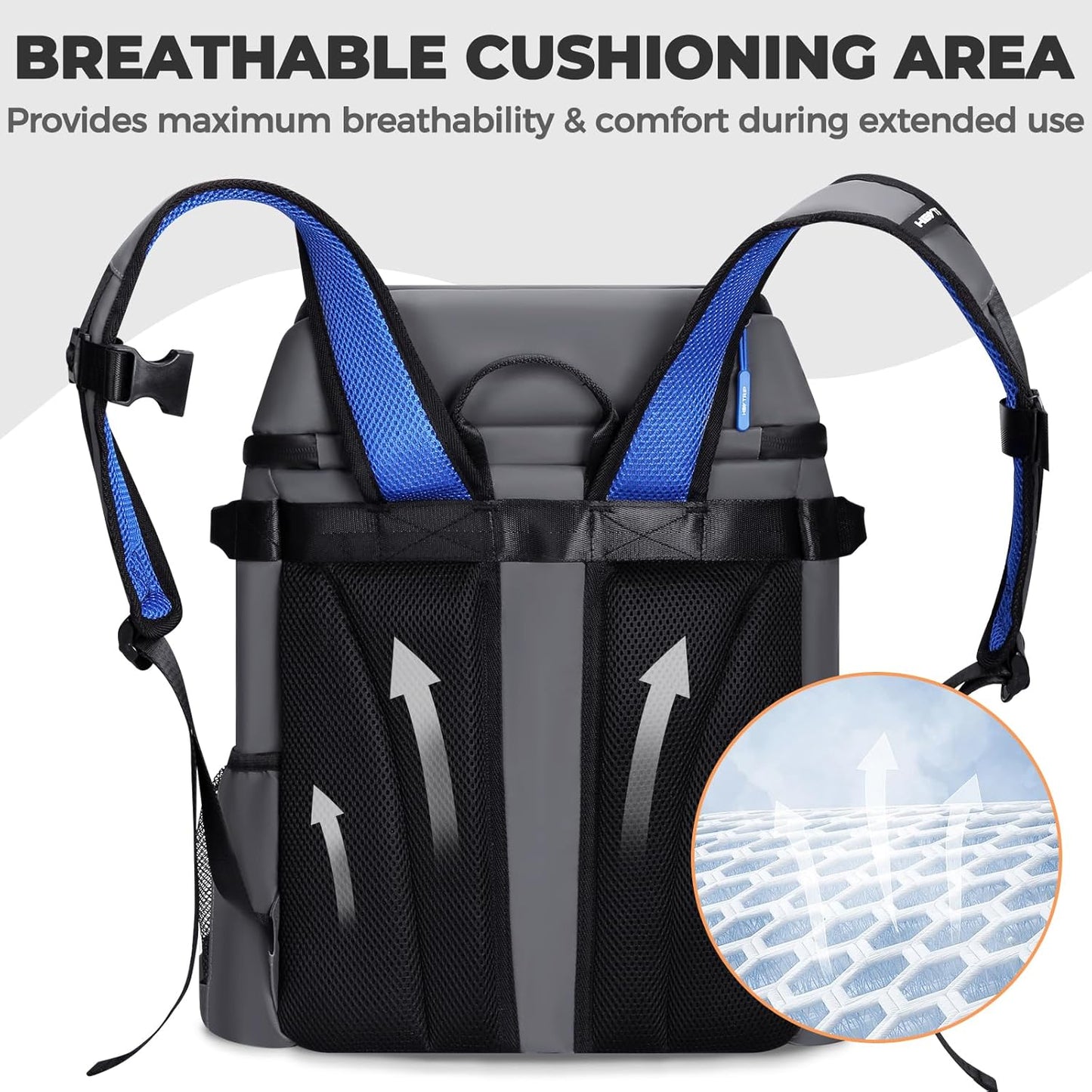 Heytrip Backpack Cooler 36/54 Cans Insulated Waterproof Cooler Bag for 20 Hours Cold Retention, Leak-Proof Camping Cooler with Multi-Compartments