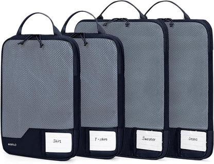 ECOHUB 4 Set /6 Set Packing Cubes for Travel Durable Suitcase Organizer Bags Set with Personalized Tag Various Sizes Travel Essentials Traveling Accessories for Luggage Machine Washable