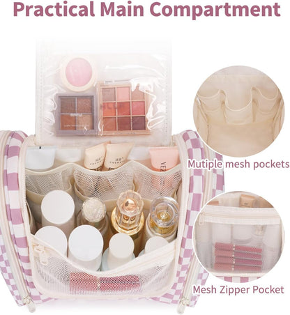Narwey Hanging Toiletry Bag for Women Travel Makeup Bag Organizer Toiletries Bag for Cosmetics Essentials Accessories