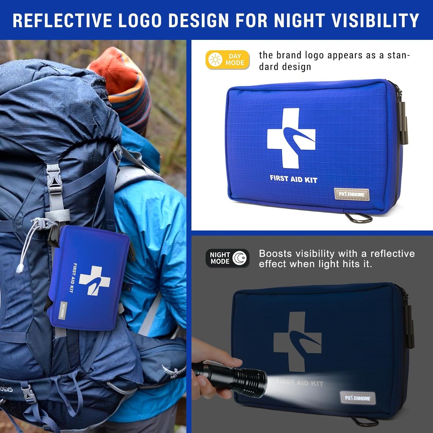 300 PCS First Aid Kit for Home, Car, Travel, Camping, Hiking, Truck, Office, Businesses, Sports & Outdoor, Premium Waterproof Compact Trauma Medical Kits for Any Emergencies