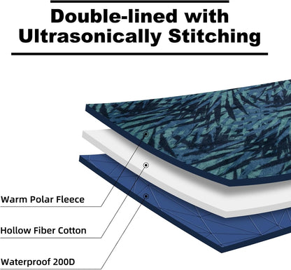 Outdoor Waterproof Blanket, Foldable Fleece Stadium Blanket for Outdoor Sports Event, Camping, Concerts, Car, Pet, Picnics - Windproof, Wearable, Machine Washable 80" x 58"