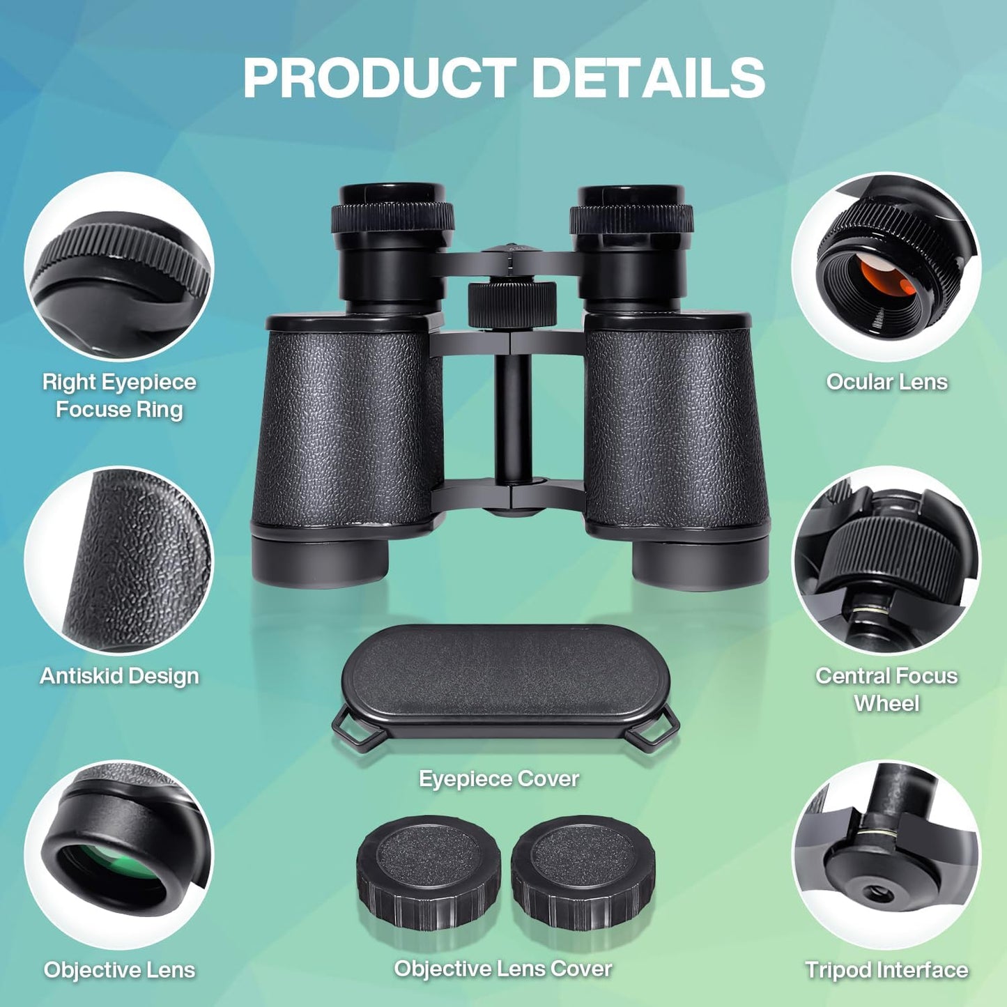 10x25 High Powered Binoculars for Adults, Waterproof Compact Binoculars with Low Light Vision for Bird Watching Hunting Football Games Travel Stargazing Cruise with Carrying Bag