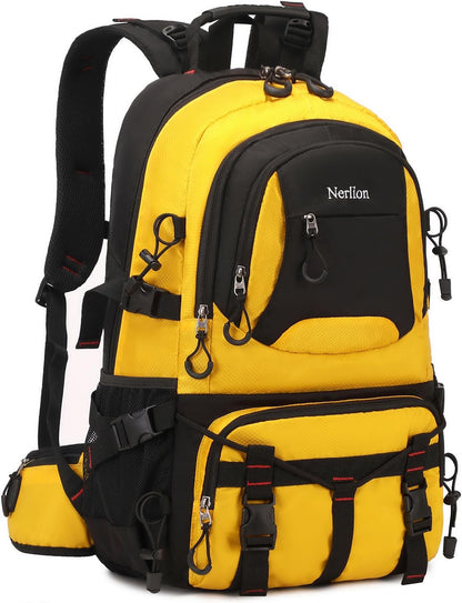Nerlion 40L Hiking Backpack Travel Backpack for Men Women Camping Waterproof Outdoor Hiking Daypack Lightweight Backpack (Yellow)
