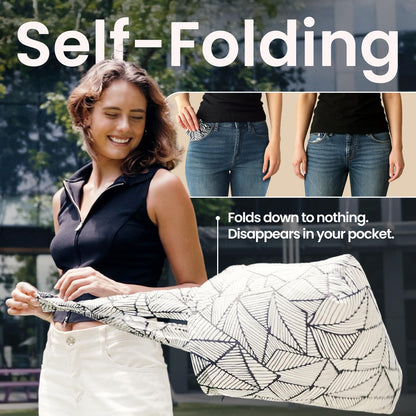 Nanobag Ultra-Lightweight Foldable Sling for Women & Men, Reusable Grocery & Travel Bag, Packable Collapsible Compact Market Crossbody (Sling Forest)