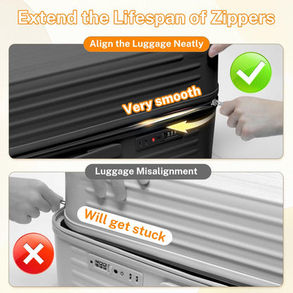 Krute Carry on Luggage 20 Inch Suitcases with Spinner Wheels Hardside Luggages Cup Holder Carry Suitcase USB Charger Port PC+ABS with TSA Lock