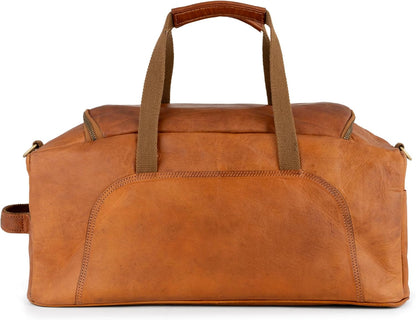Berliner Bags Vintage Genuine Leather Duffle Denver M for Travel or the Gym, Weekender Bag, Overnight Bag for Men and Women - Brown